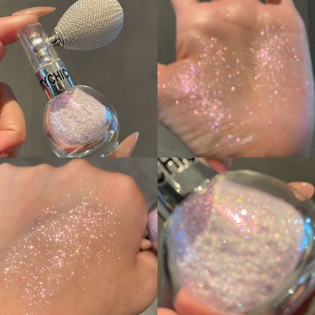 Recommended#Galaxy Fine Sparkle Spray Highlighter Airbag Glitter Powder Shiny Spray Powder Bridal Bo