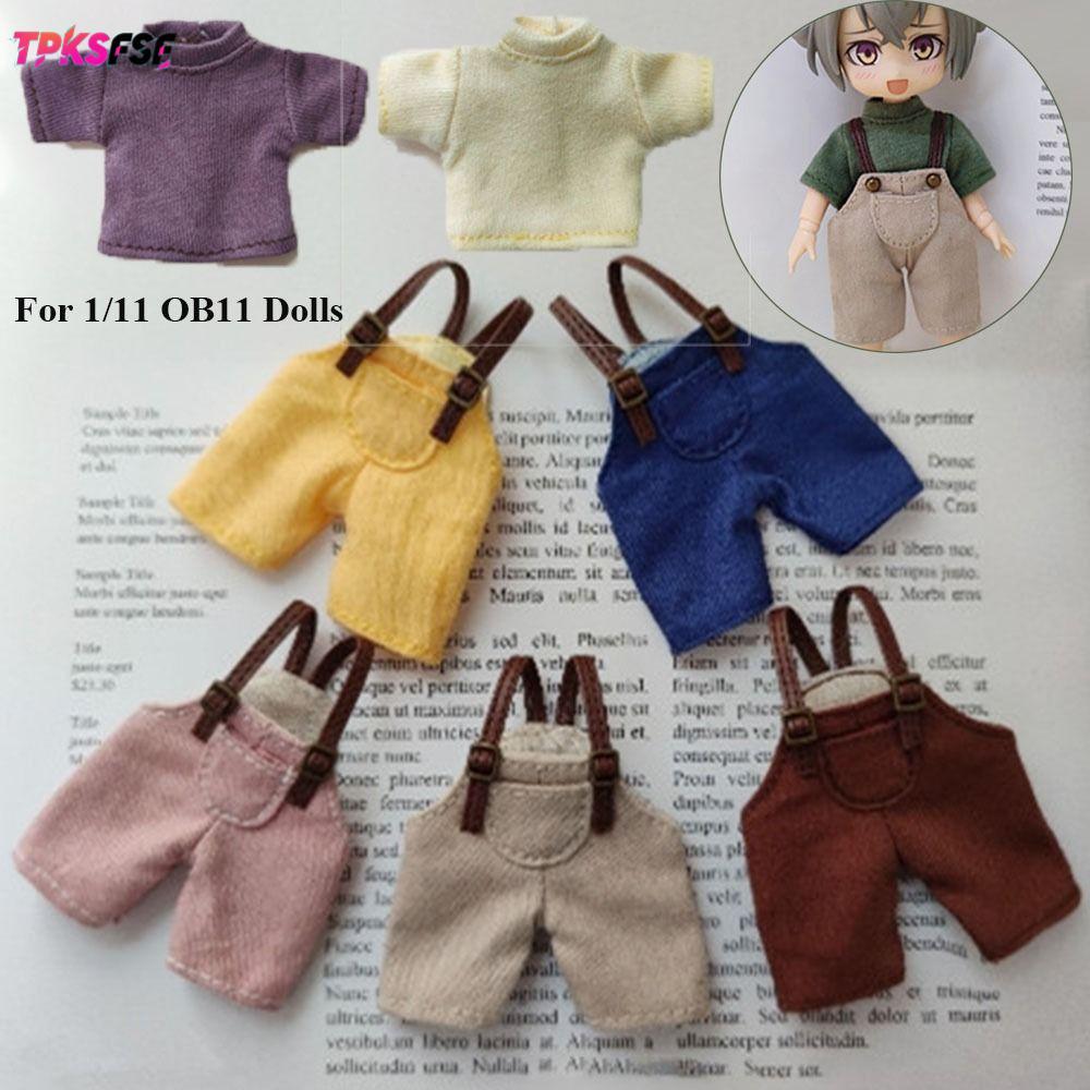 TPKSF เสื้อผ้าตุ๊กตาสําหรับ 1/12Bjd แฟชั่นสําหรับ 1/11 OB11Dolls กางเกงยีนส์