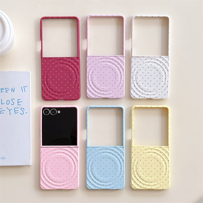 Simple Magnetic Full Screen Wave Point Ripple รูปแบบเคสโทรศัพท์สําหรับ Samsung Galaxy Z Flip 7 FE 6 