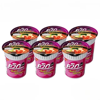 ไวไว ควิก คัพ บะหมี่กึ่งสำเร็จรูป 60ก. (แพ็ค 6 ถ้วย)