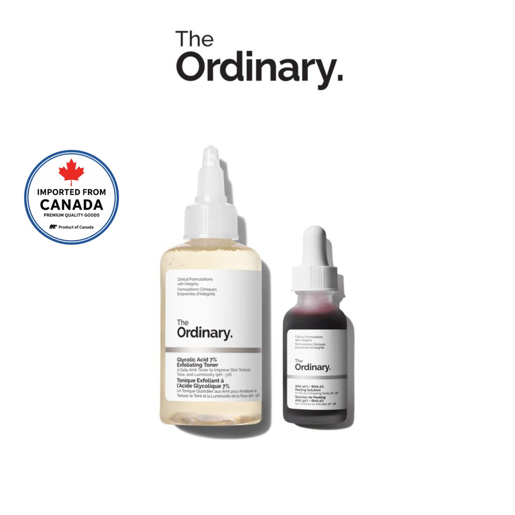 The Ordinary Glycolic Acid 7% Exfoliating Toner + AHA 30% + BHA 2% Peeling Solution