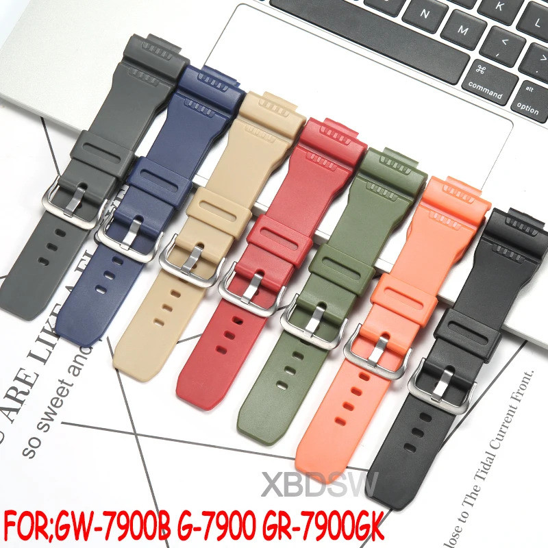 สายรัดเรซินแทนที่สําหรับ Casio 10330771 GW-7900 GW7900 GW-7900B GW7900B G-7900 G7900 G7900B G-7900B 