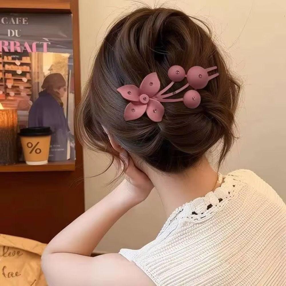 Great Rhinestone Flower Hairpins สำหรับเด็กผู้หญิง กิ๊บติดผมลายดอกไม้ พร้อมฝ้ากันลื่น .ACCESSORIES FASHION ราคา ถูกที่สุด ดีลบีเคเค แกลเลอรีภาพที่ 4