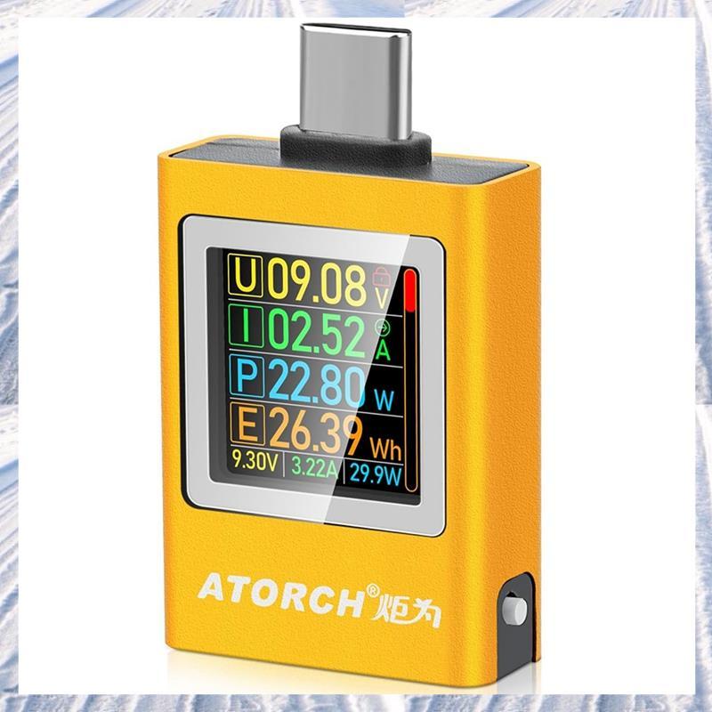 ATORCH USB C Tester Power Meter, Type-C Tester Digital Multimeter 4-50V 0-12A Voltage Current Tester