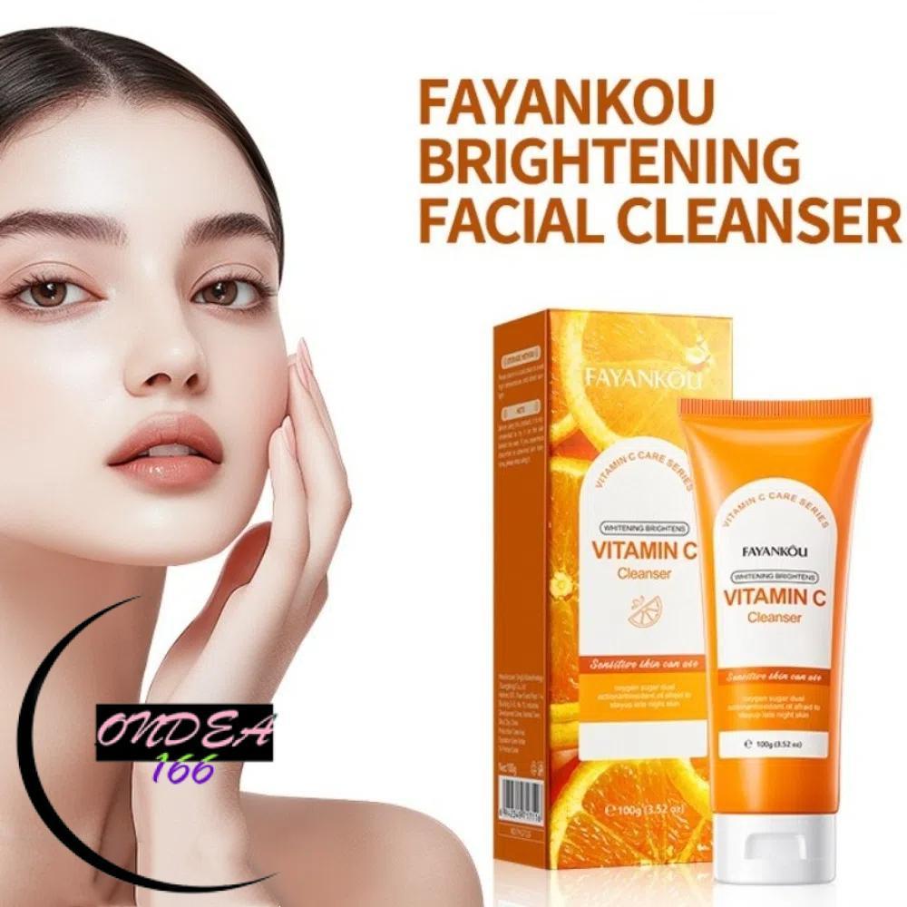 ONDEAL66 Facial Cleanser, Whitening Vitamin C Cleanser Milk, Cleaning Brightening Facial Cleanser Ba