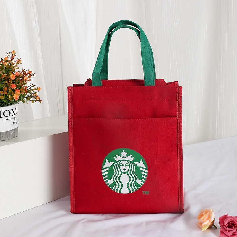 PK3 กระเป๋าถือ Starbucks สี contrast casual Canva
