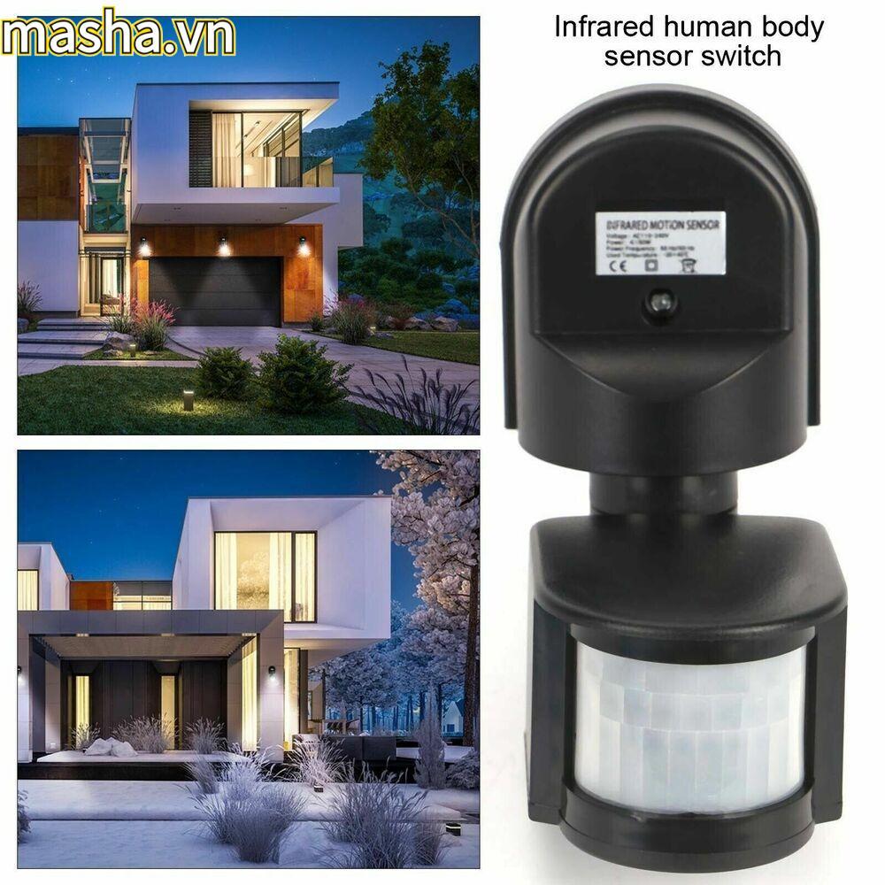 อินฟราเรด PIR 220V ไฟ LED เครื่องตรวจจับการเคลื่อนไหวอัตโนมัติ