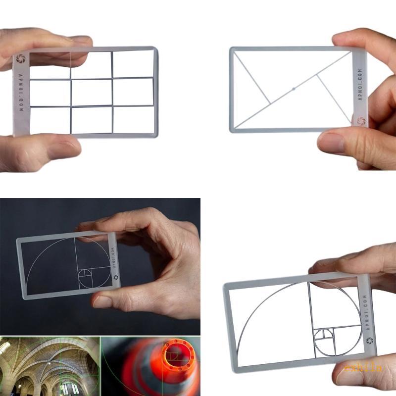 Exhila Golden Ratio Composition View Finder Golden Ratio Viewer สําหรับถ่ายภาพและภาพวาดขนาดการ์ดคู่ม