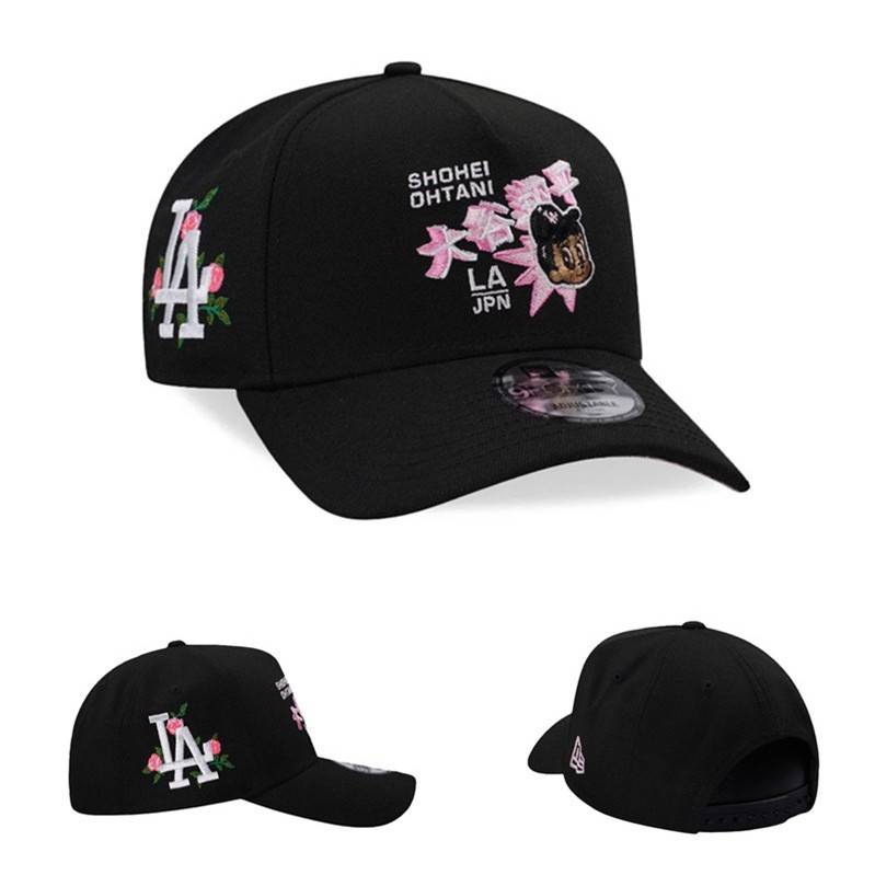 New Era Los Angeles Dodgers 9forty A-FRAME สีดําขลิบสีชมพู