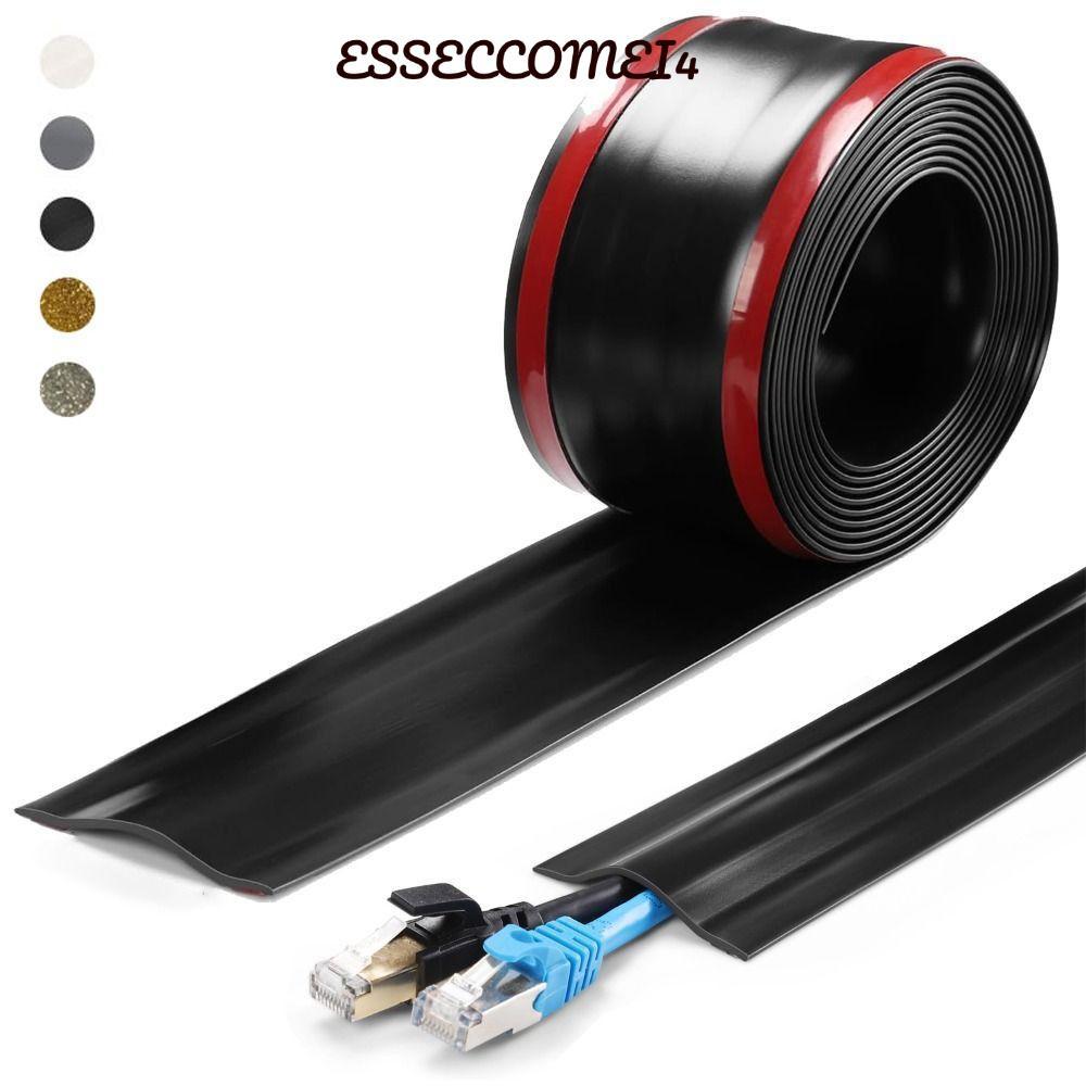 ESSECCOMEI4 ฝาครอบสายเคเบิลชั้น, PVC Self กาวผนังลวดคอนซีลเลอร์, Professional Universal 1 M ไม่มีเจา