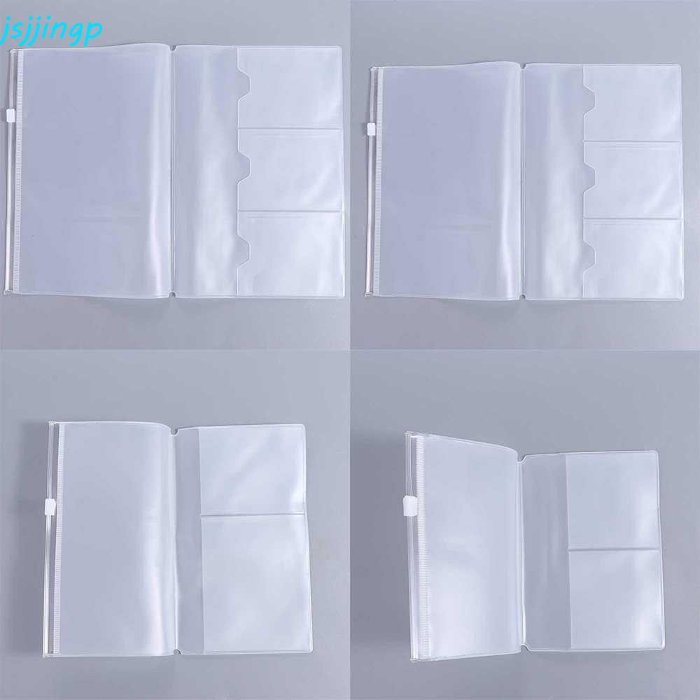 JSJJINGP Notebook Zipper Bag Stationery Journal Supplies Card Holder Storage For Midori Travelers Standard Pocket PVC Zipper Bag