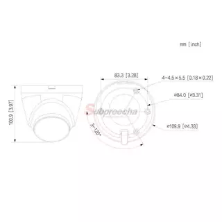 IPC-HDW1439V-A-IL / Dahua กล้องวงจรปิด 4 MP (Lens2.8mm) (PoE) Smart Dual Light