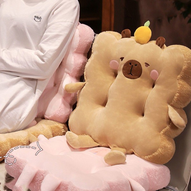 COD🔥Capybara🔥 เบาะรองนั่ง เบาะและพนักพิง เบาะรองนั่งเก้าอี้ นุ่มมาก น่ารักมาก - รูปที่ 3