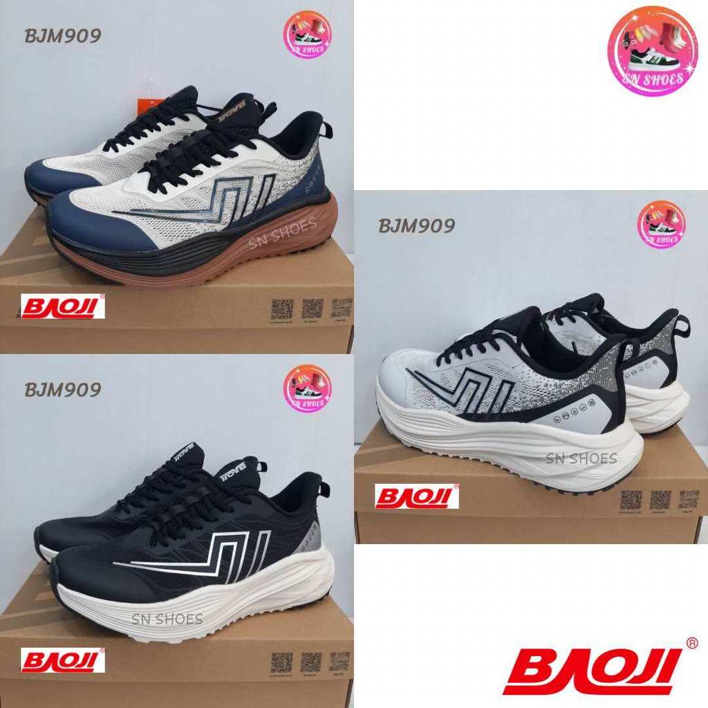 รองเท้าผ้าใบ BAOJI เเท้100% BJM 909 รองเท้าผ้าใบผู้ชาย ไซร้ 41-45