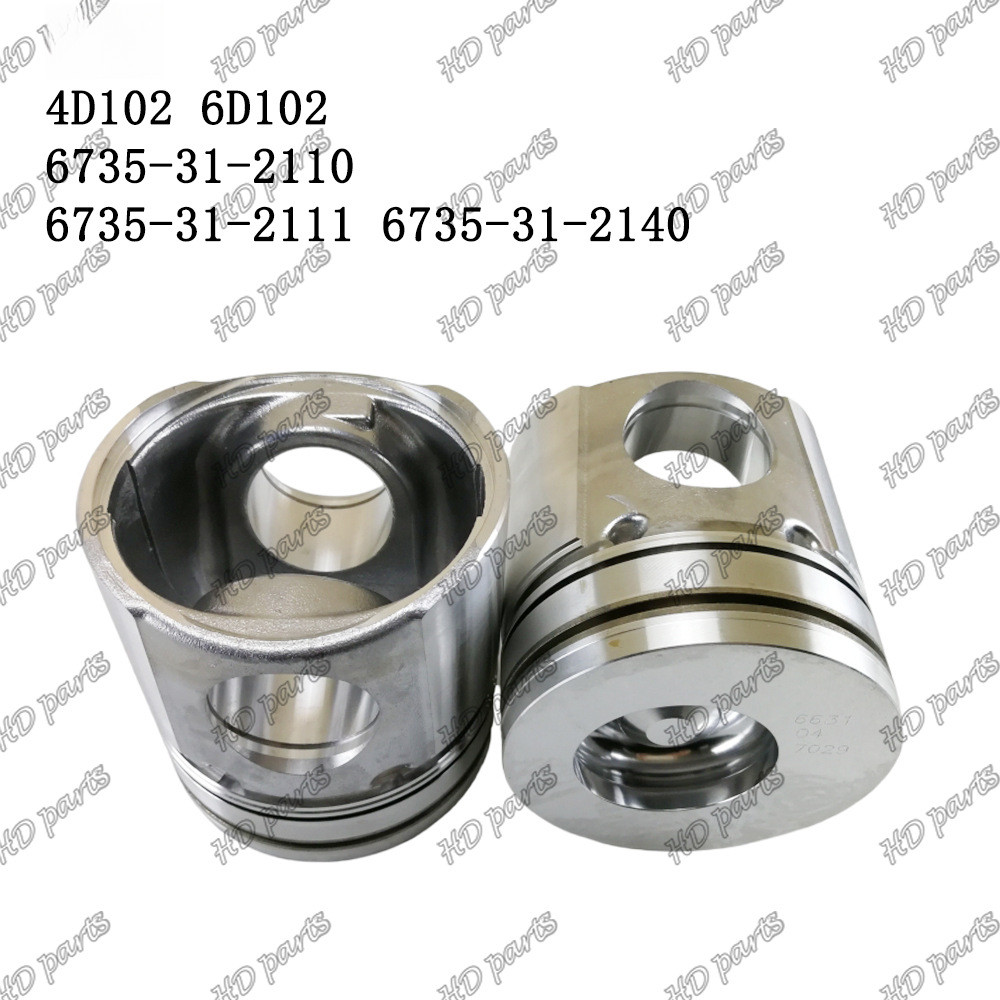 ลูกสูบ 6735-31-2110 สำหรับเครื่องยนต์ Komatsu 4D102 / 6D102 (อะไหล่แท้/แต่ง)