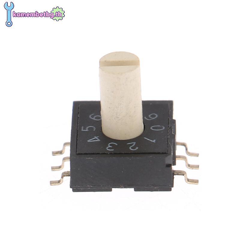 Kamembetbg RM3HAF-10 Rotary Dial Switch 10 0-9 Coding Switch Patch 3:3 พร้อมที่จับ Rotary Coding Swi