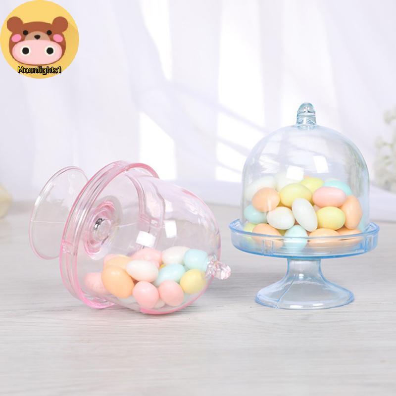 Moonlights1 ถาดพลาสติกใสกล่องขนม DIY กล่องขนมแต่งงานกล่องของขวัญอาบน้ําเด็ก EN