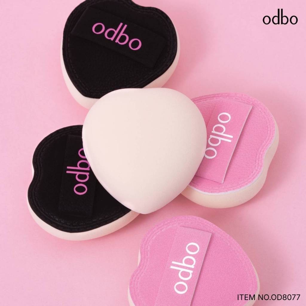 OD8077 ODBO Heart Pop Tiny Puff พัฟแต่งหน้าทรงหัวใจจิ๋ว (L)