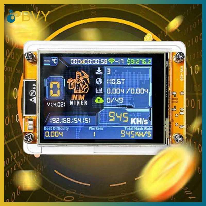 BVY 1060KH/S Nerdminer Nmminer อัพเกรด Harshrate 2.8 นิ้ว Smart Display Bitcoin Crypto Solo Lottery 