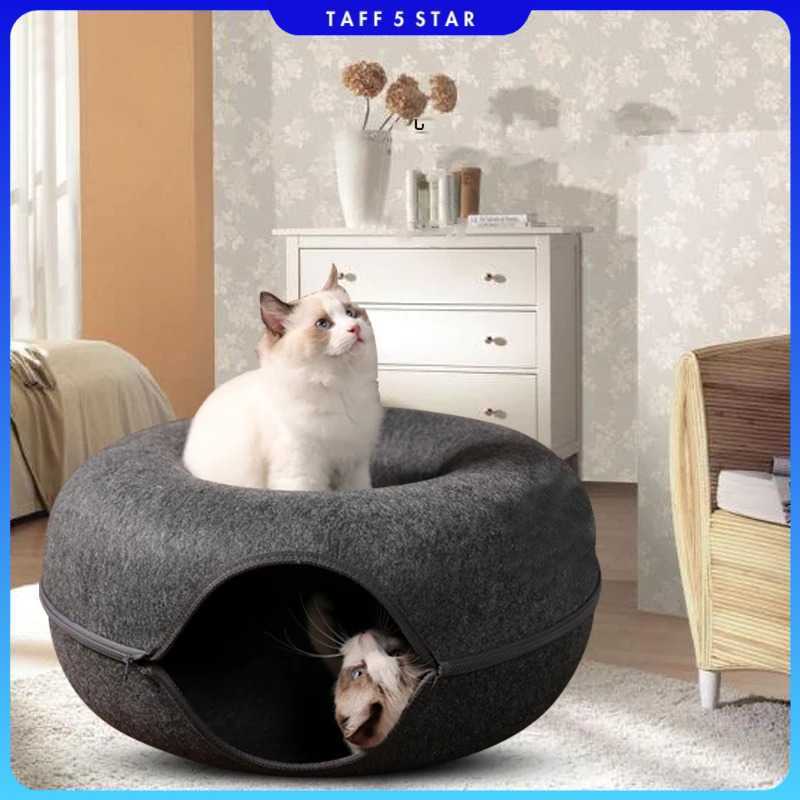Quety Cat Bed Tunnel Toy Cat Donut Tunnel Bed - Q60