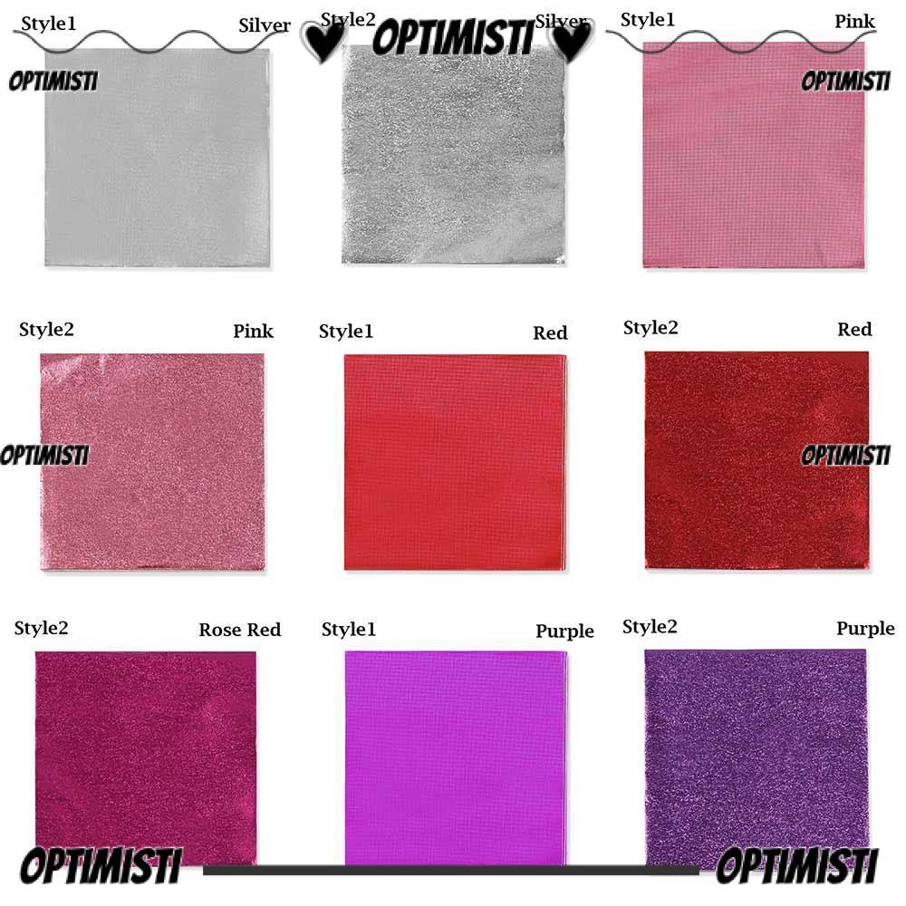 OPTIMISTI8E 100 ชิ้น อลูมิเนียมฟอยล์ DIY Candy Tin Food Baking Color Decorative Candy Chocolate