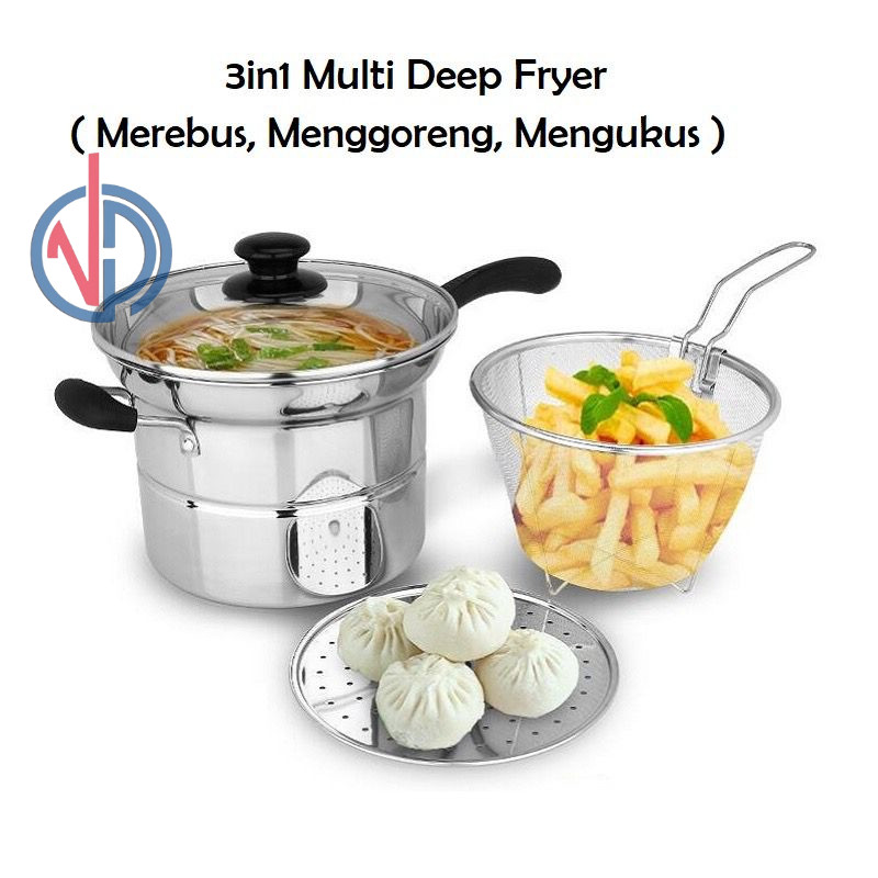 NOODLE POT 3 In 1 MULTIPURPOSE POT 3 IN 1 POT BUBBLE POT POT FREE PACKING BUBBLE VD