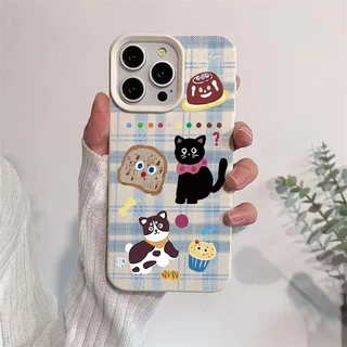 COD-ในไทย💥การ์ตูนแมวคิตตี้แมวหรูผิวหนังรู้สึกนุ่ม เคส For IPhone 11 15 16 17 13 12 14 Pro Max 8Plus XR 8 7 Plus X XS Max
