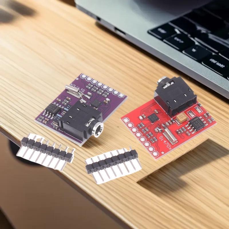 Si4703 โมดูลรับสัญญาณวิทยุ FM พร้อมอินเทอร์เฟซ RDS I2C 3.3V สําหรับ Arduino ESP32 DIY โครงการเสียงให