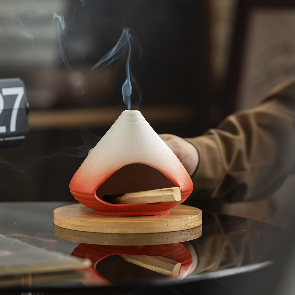 ไม้ศักดิ์สิทธิ์ Sage Burning ถาด Chimney Bracket เซรามิคสายธูป Stick Aromatherapy Burner Sage สูบบุห