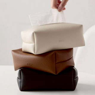 【RABITO สินค้าดี】กล่องทิชชู่หุ้มหนัง PU ดีไซน์มินิมอล เย็บปร…