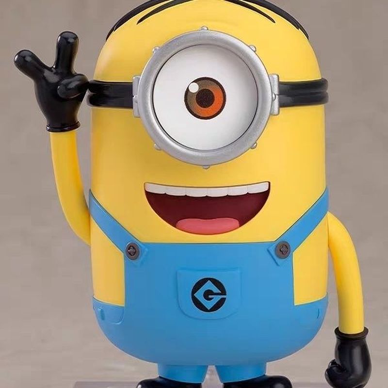 G GSC Nendoroid Minions Big Eyes Cute Stewart Despicable Me Q Version Movable Model Play x