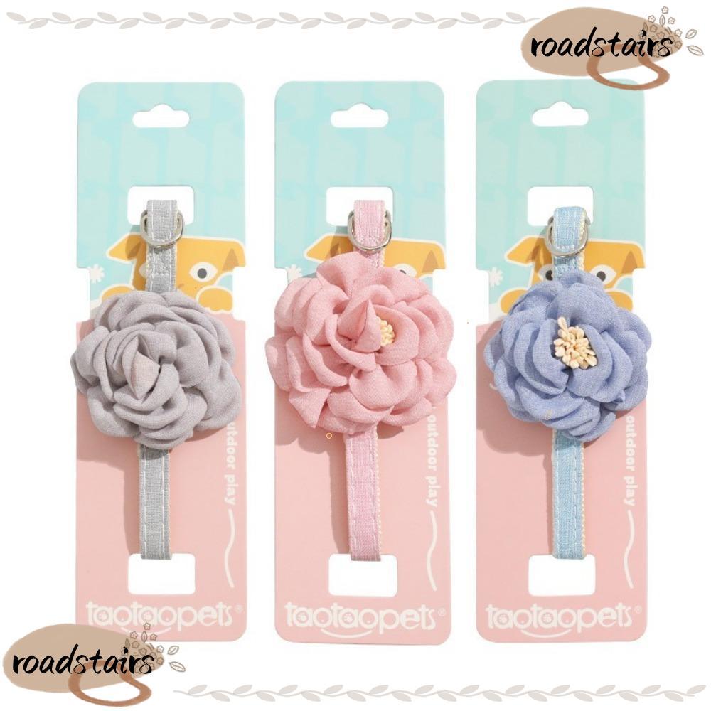 ROADSTAIRS Pet Cat Collar with Flower, Healthy Adjustable Puppy Pet Collar, Durable Soft Buckle Cat 