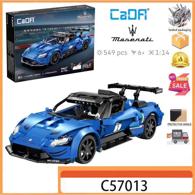 CaDA Racers Bricks 1:14 Maserati GT2 C57013 (549 ชิ้น) อิฐที่ได้รับอนุญาตอย่างเป็นทางการโมเดลรถของเล