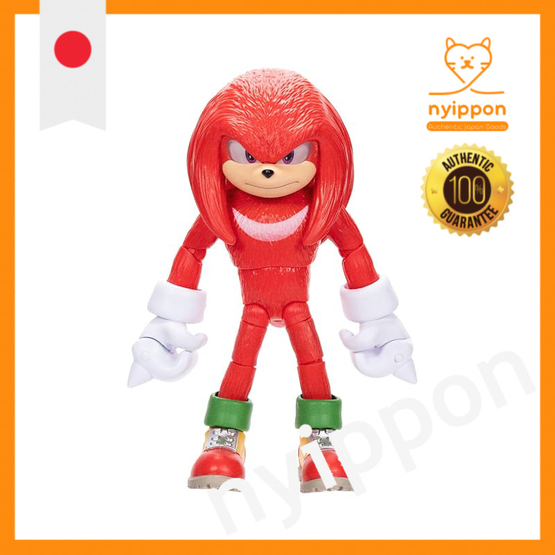 Sonic the Hedgehog Sonic 3 Movie Action Figure 5-Inch Knuckles Collector Toy Figure Highly Articulat
