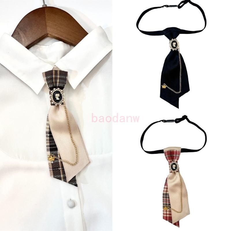 BDW Ivy League เสื้อ Tie สําหรับไนท์คลับ Tassels Chain Tie Knotchfree กิจกรรมโรงเรียนชุด Tie สําหรับ