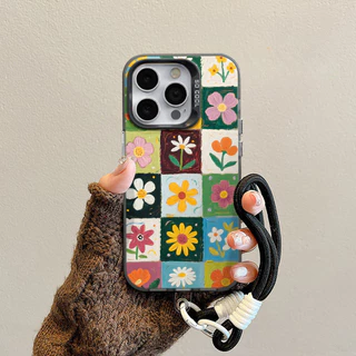 เคสสำหรับ iPhone 16 13 11 15 Pro XS XR 15 14 Plus 11 12 13 14 Pro Max 7+ 8+ XS Max เคสโทรศัพท์กันกระแทกลายดอกไม้การ์ตูนเ