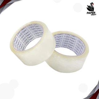 QQ TAPE (คิวคิว เทป) เทปใส เทปขุ่น เทปปิดกล่อง ขนาด 100 หลา หนา 40 / 45 / 47 ไมครอน ( 1 ม้วน )
