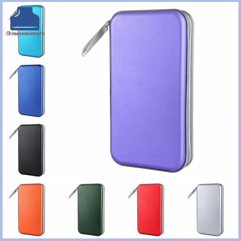 SHINE 80 แผ่น CD DVD Carry Case Cover Disc Storage Holder CD Sleeve Wallet Album Hard Box Plastic Pa