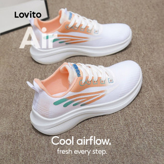 Lovito รองเท้าผ้าใบลําลองสําหรับผู้หญิง LFAS4054