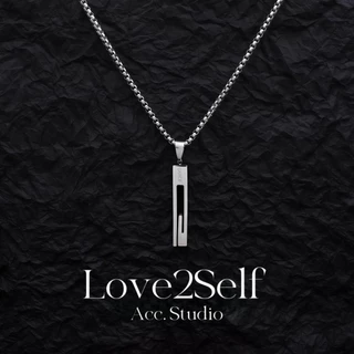 Love2selfX145 Minimalist Vertical Bar จี้สร้อยคอ Non-Fading Hip Hop จี้กันน้ําสแตนเลส Chain Choker Unisex สําหรับผู้ชายและผู้หญิง 60 ซม.