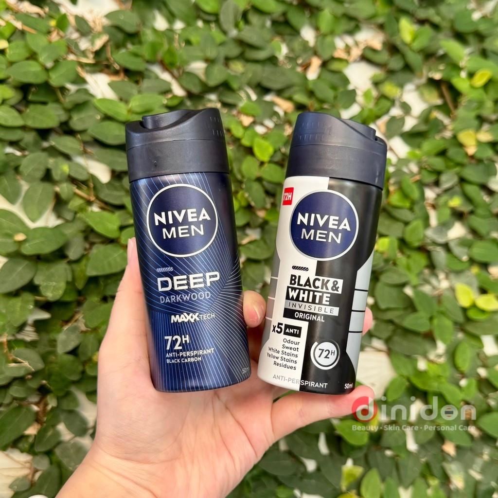 ((dinidon Shop)) Nivea Men 72hrs Anti-perspirant Deodorant Body Spray 50ml. ผู้ชาย สเปรย์ลดเหงื่อ ระ