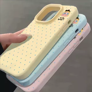 เคสไอโฟน เคส iPhone 17/17 Pro/17 Pro Max 16 15 14 13 12 11 สีเดียวอินทิเกรต ลายจุด Crybaby หลายสี – ทนทานไม่หายสี