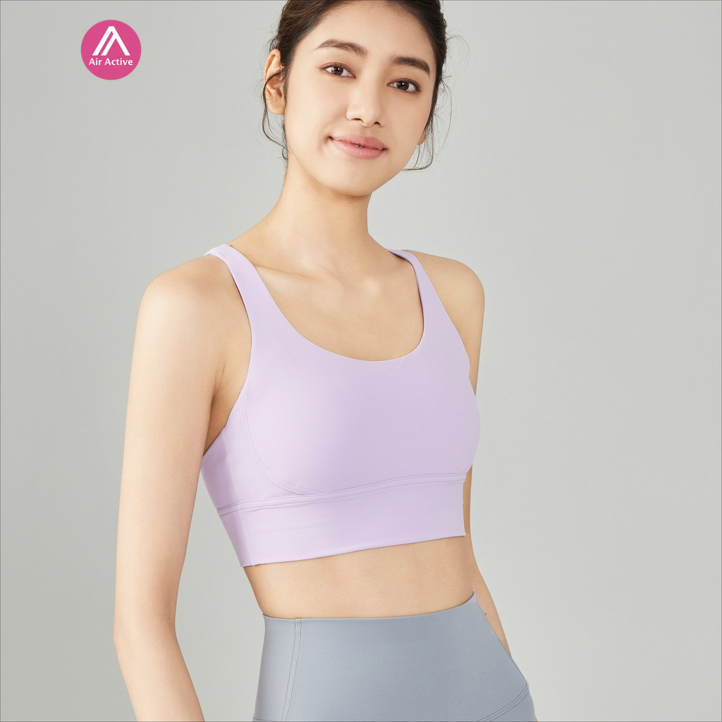 AirActive Serenity Flow Bra สปอร์ตบรา มีฟองน้ำในตัว เบาสบายเหมือนไม่ได้สวม ดีไซน์โชว์แผ่นหลัง สำหรับผู้หญิงเล่นโยคะ