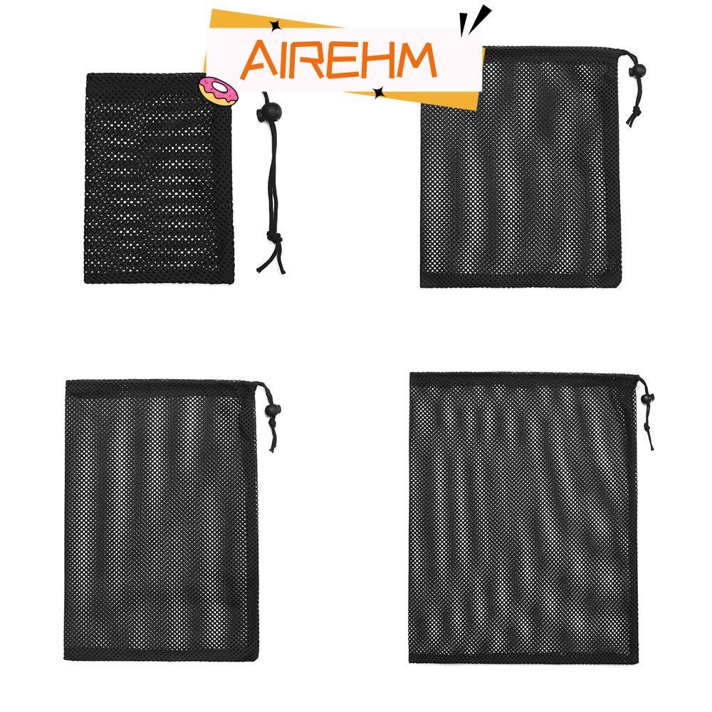 AIRE1HM Mesh Drawstring Bag Travel Nylon Home Stuff Sack