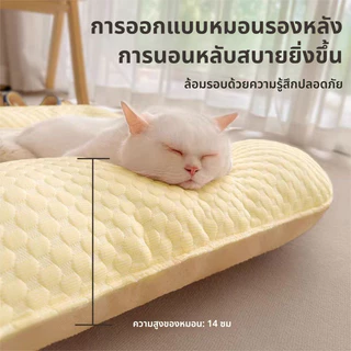 SKSIOGPO แผ่นเย็นแมว เตียงสัตว์เลี้ยงไอซ์ซิลค์ ที่นอนเย็น ที่นอนสุนัขหน้าร้อน ผ้าระบายความเย็น สามารถถอดล้างได้