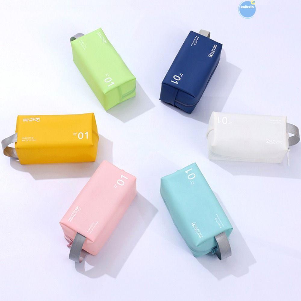 COOLSO กระเป๋าแต่งหน้า PVC Bag Simple Waterproof Zipper PVC Bag