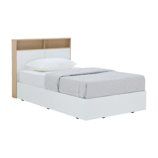 HomeHuk เตียงนอน รุ่นคาร์เนชั่น - สีขาว/ธรรมชาติ