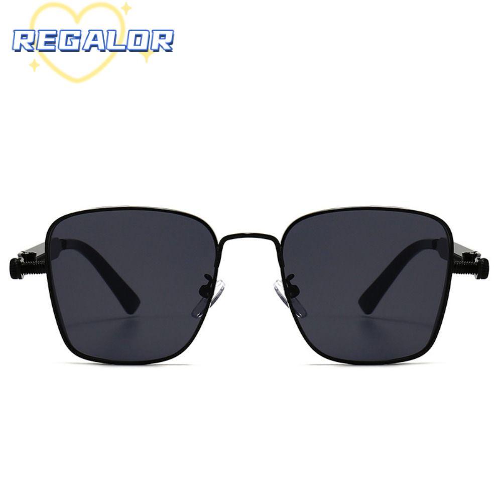 REGALOR0G แว่นกันแดดกรอบโลหะ, Punk Travel Accessories แว่นกันแดดย้อนยุค, ฤดูร้อน Anti-UV 400 Street 