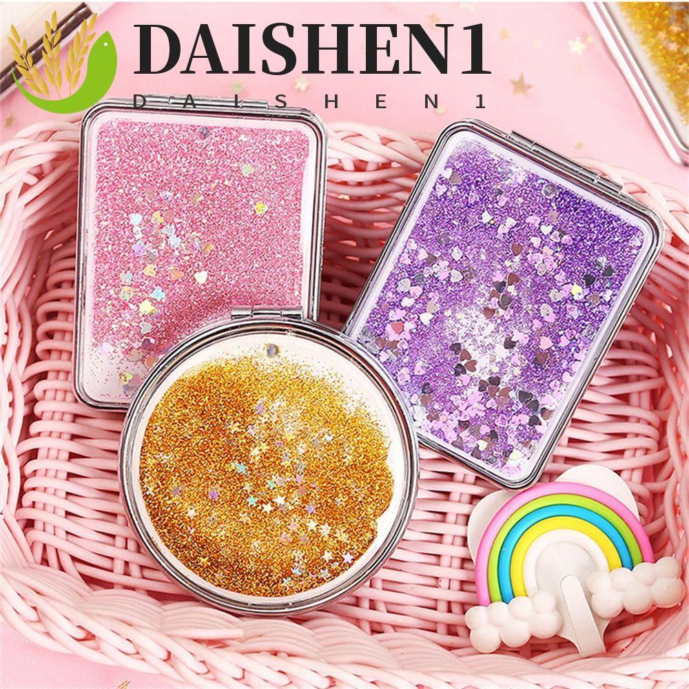 กระจกแต่งหน้า DAIHEN1, กระจกพับได้เงาทรายดูด, เครื่องมือทําผมกระจกพกพาทรงสี่เหลี่ยมทรงกลมขนาดกะทัดรั