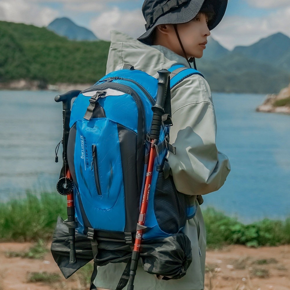 40l Backpack Breathable Travel Hiking Bag Mountaineering Backpack Tear-Resistant Outdoor Backpack Fo